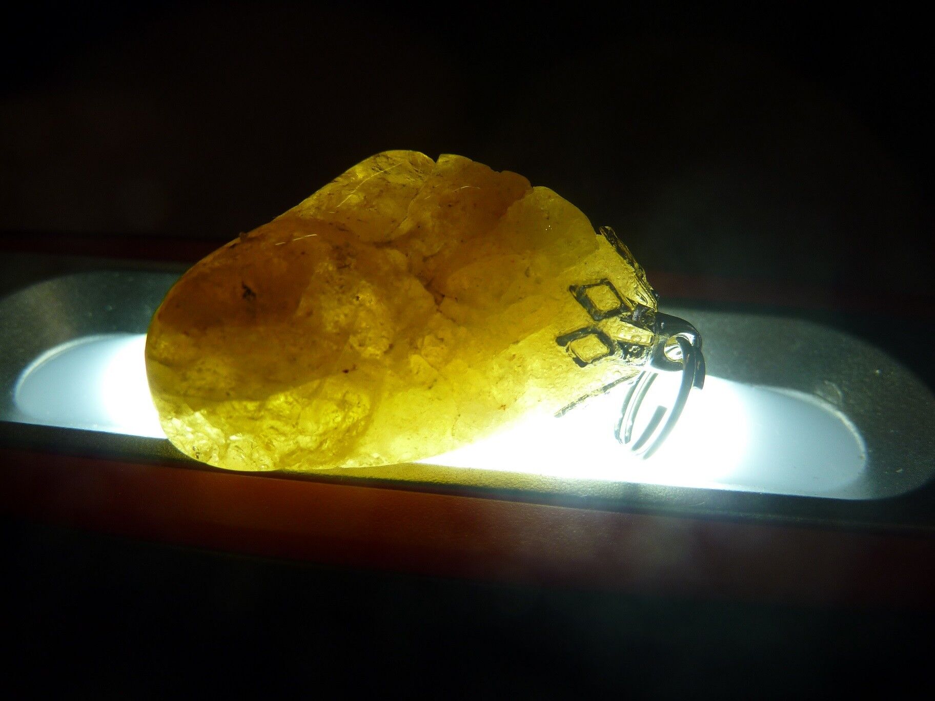 PENDENTIF HELIODORE GEMME 10 FOIS +PUISSANT QUE LA CITRINE! ref 1460