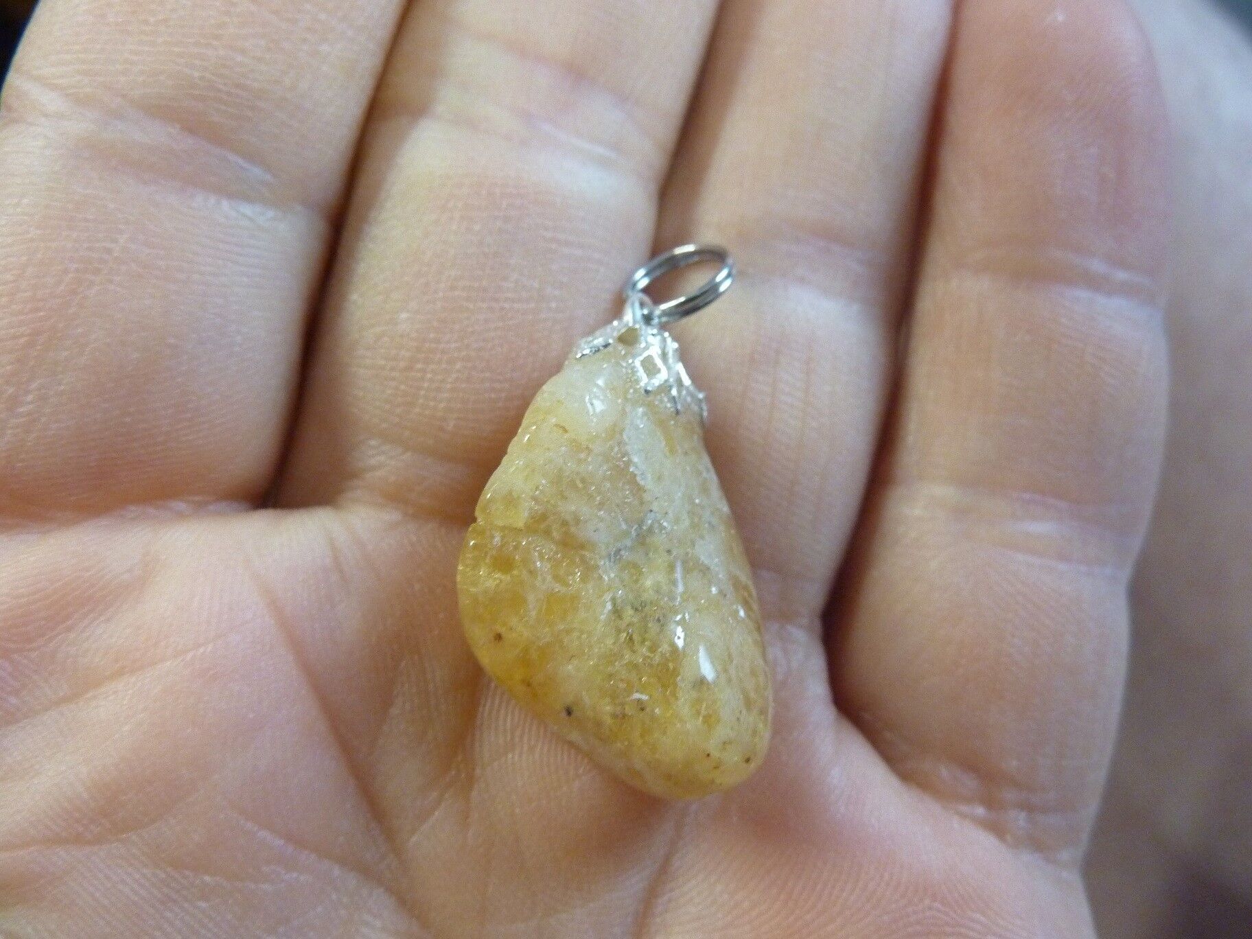 PENDENTIF HELIODORE GEMME 10 FOIS +PUISSANT QUE LA CITRINE! ref 1460 – Image 2