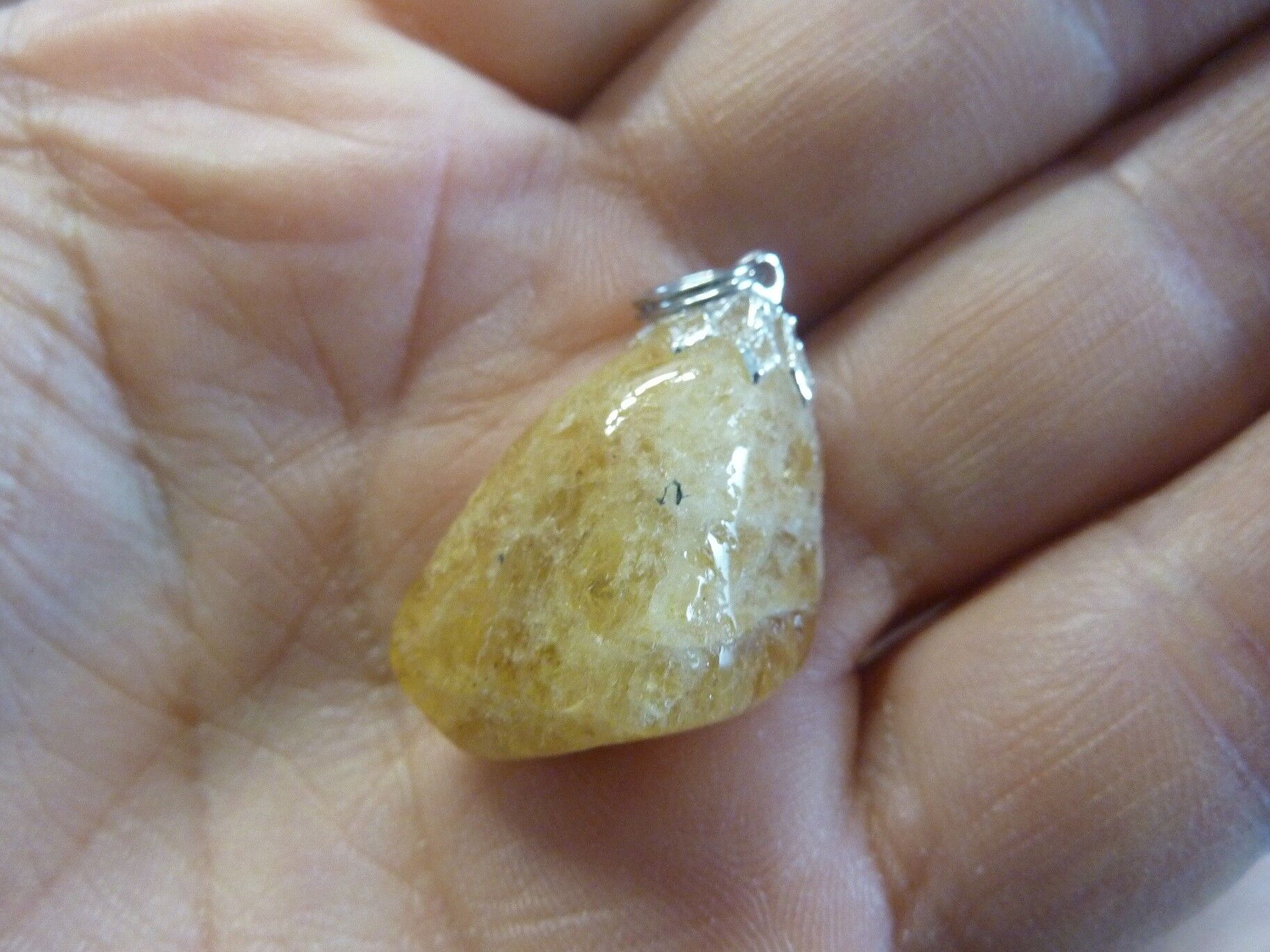 PENDENTIF HELIODORE GEMME 10 FOIS +PUISSANT QUE LA CITRINE! ref 1460 – Image 3