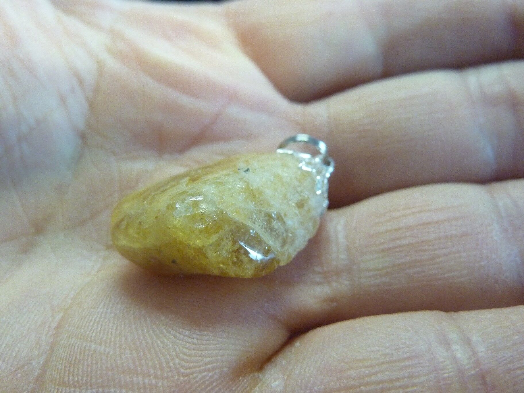 PENDENTIF HELIODORE GEMME 10 FOIS +PUISSANT QUE LA CITRINE! ref 1460 – Image 4