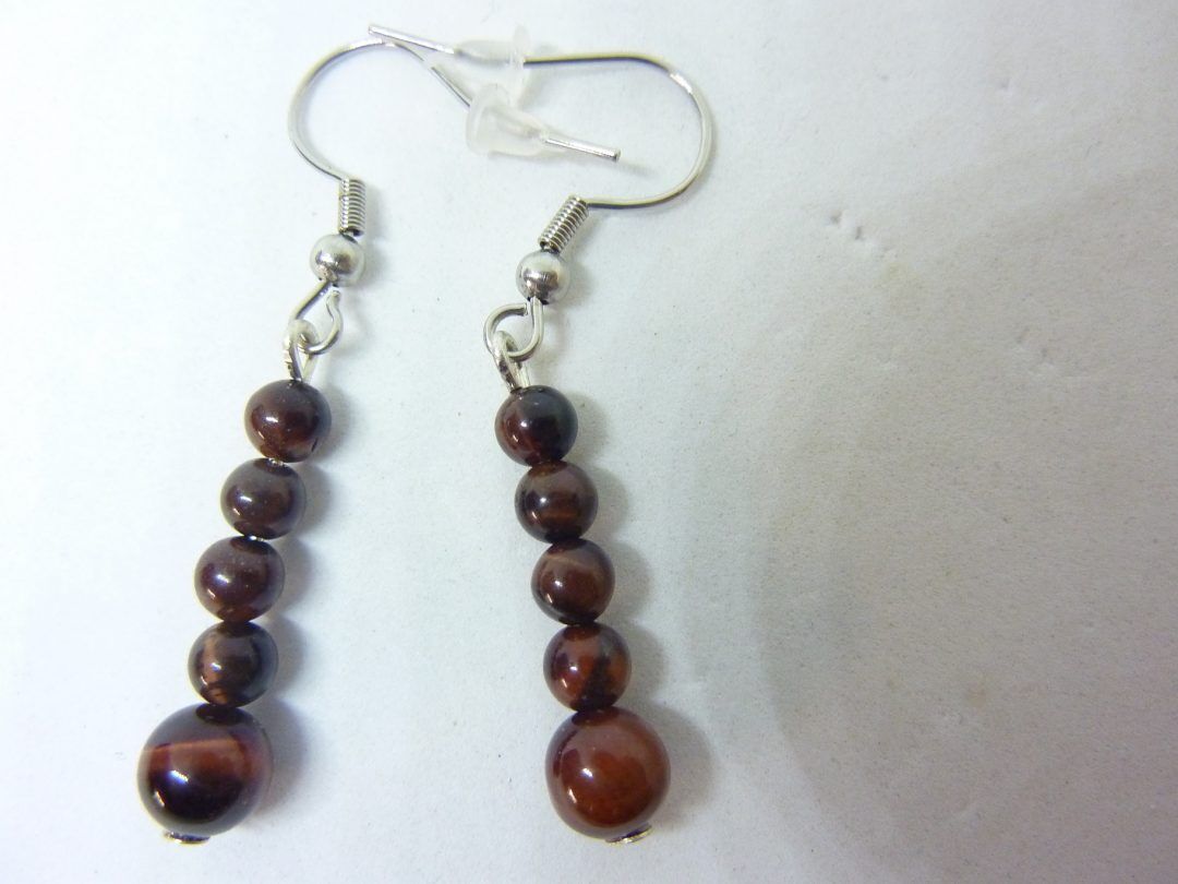 BOUCLES D'OREILLES OEIL DE TAUREAU 6-4 MM