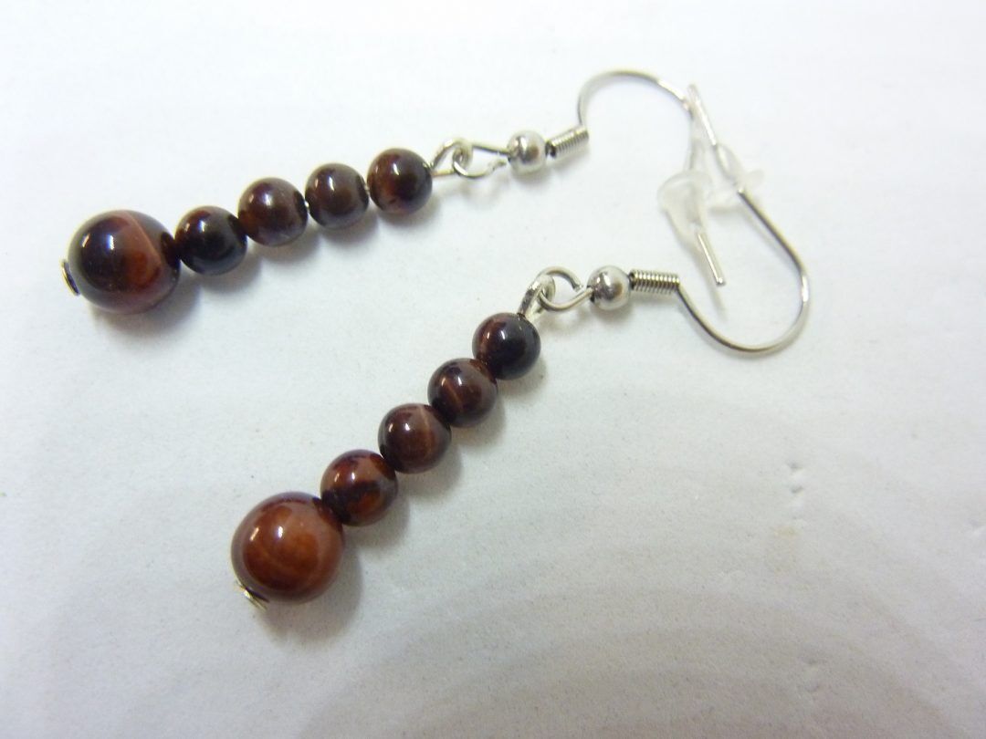 BOUCLES D'OREILLES OEIL DE TAUREAU 6-4 MM