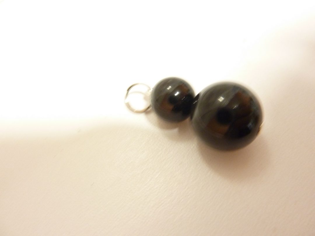 PENDENTIF MEGA PROTECTION SPINELLE NOIR & OBSIDIENNE OEIL CELESTE