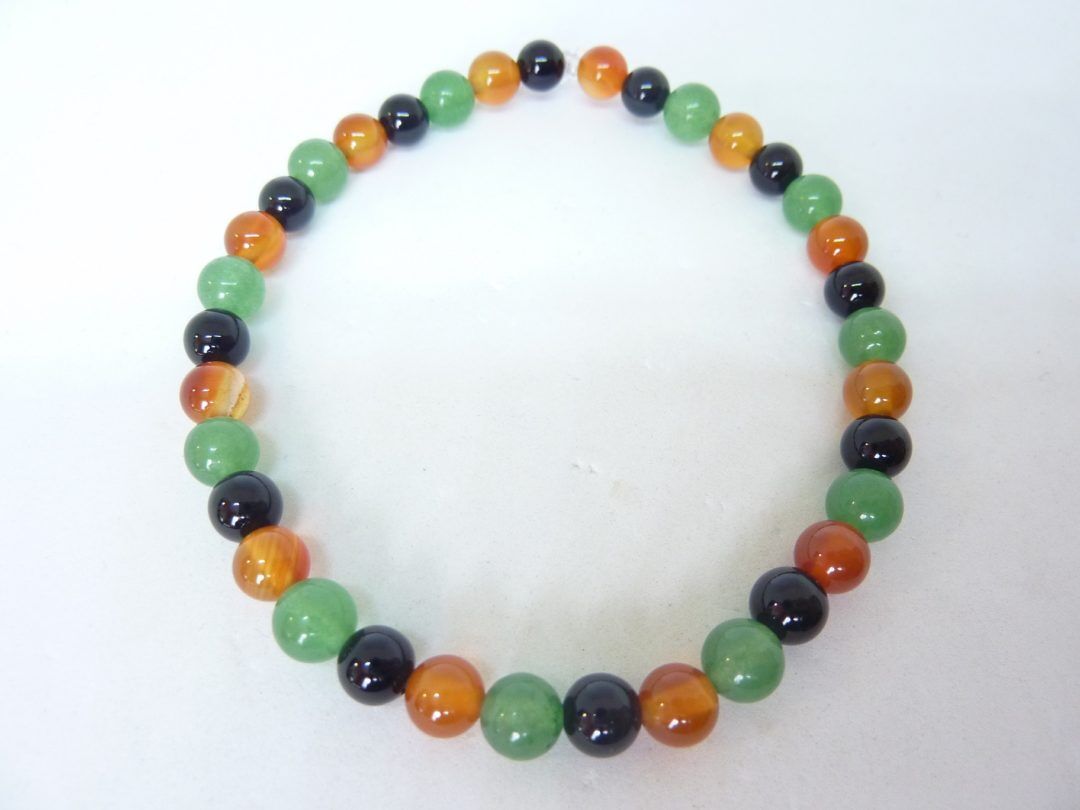 Bracelet Tourmaline noire,cornaline,aventure verte