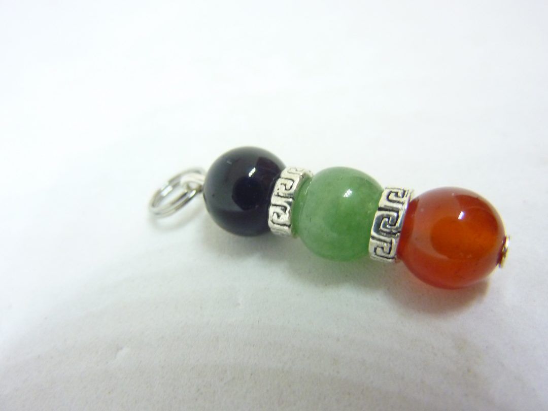 Pendentif Tourmaline noire,cornaline,aventure verte