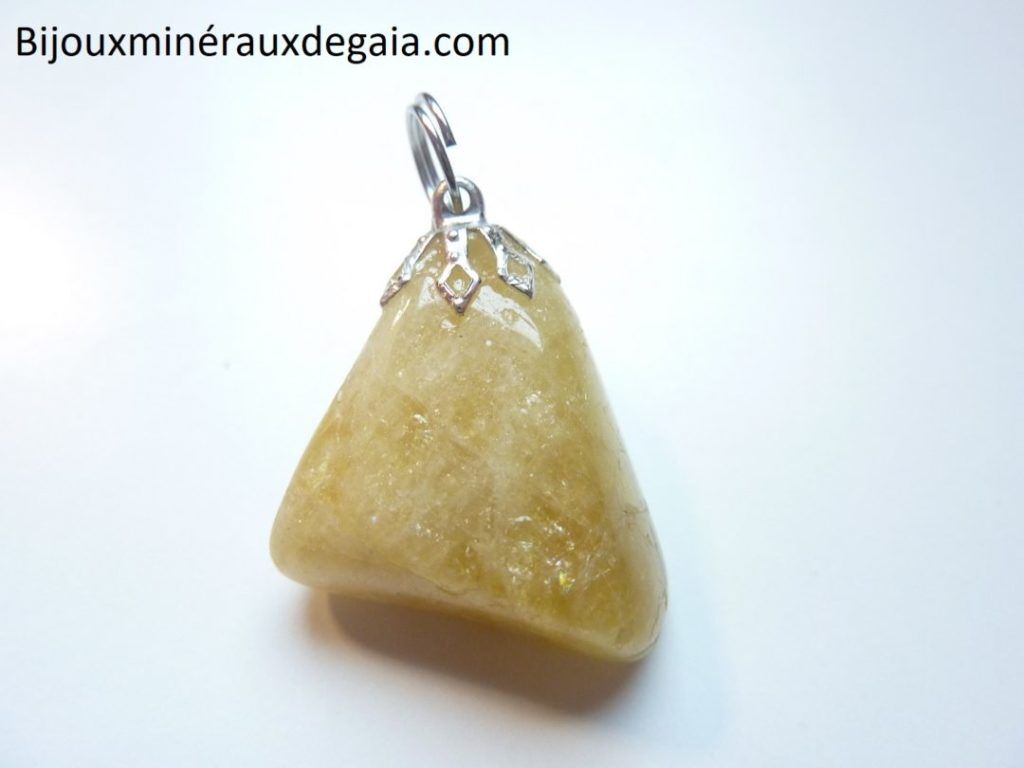PENDENTIF HELIODORE GEMME 10 FOIS +PUISSANT QUE LA CITRINE! ref 8700