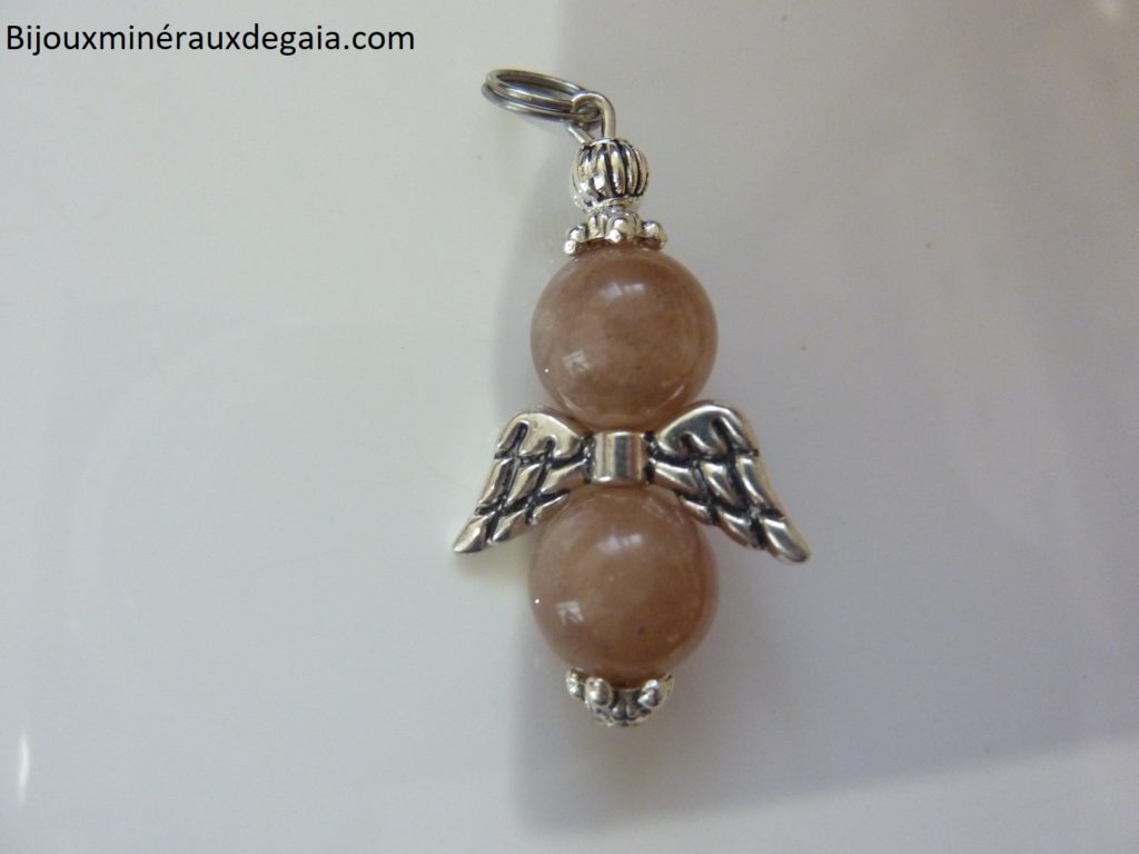 Pendentif pierre de soleil ange-Perles rondes 10 mm