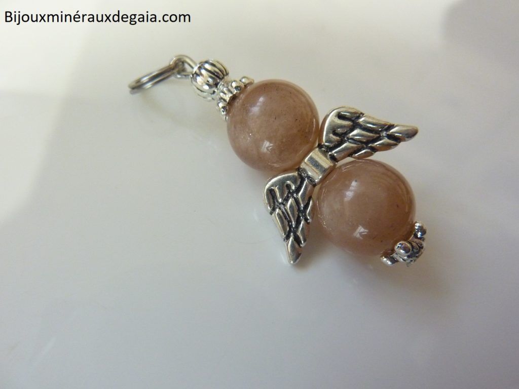 Pendentif pierre de soleil ange-Perles rondes 10 mm