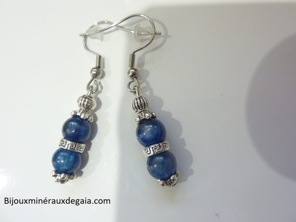 Boucles d'oreilles CYANITE DISTHENE