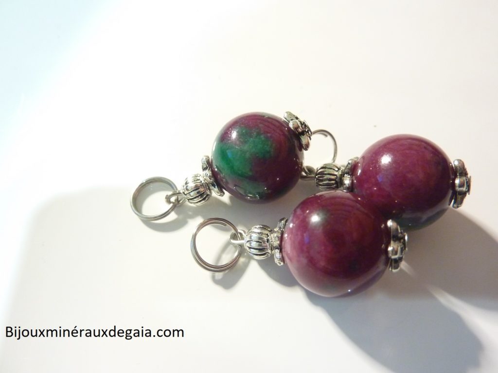 Pendentif rubis - perle ronde 13 mm