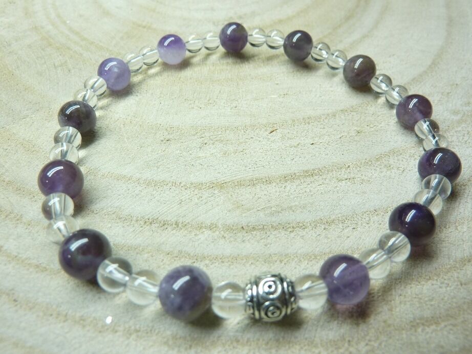 Bracelet Cacoxénite super seven - Quartz cristal de roche