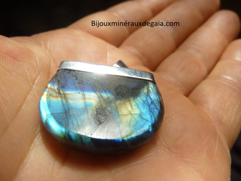 Pendentif Labradorite Monture argent 925 ref 8902