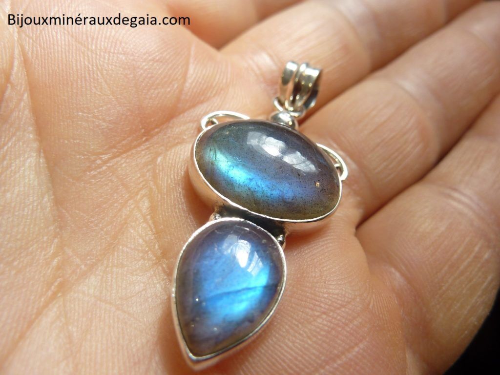 Pendentif Labradorite Monture argent 925 ref 2588