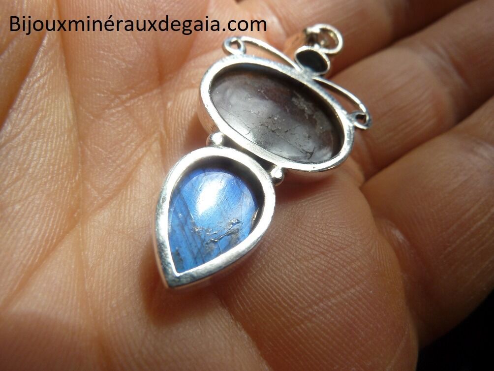 Pendentif Labradorite Monture argent 925 ref 2588
