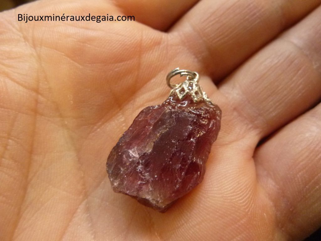 PENDENTIF TOURMALINE ROSE RUBELLITE 6,5 gr ref 7028