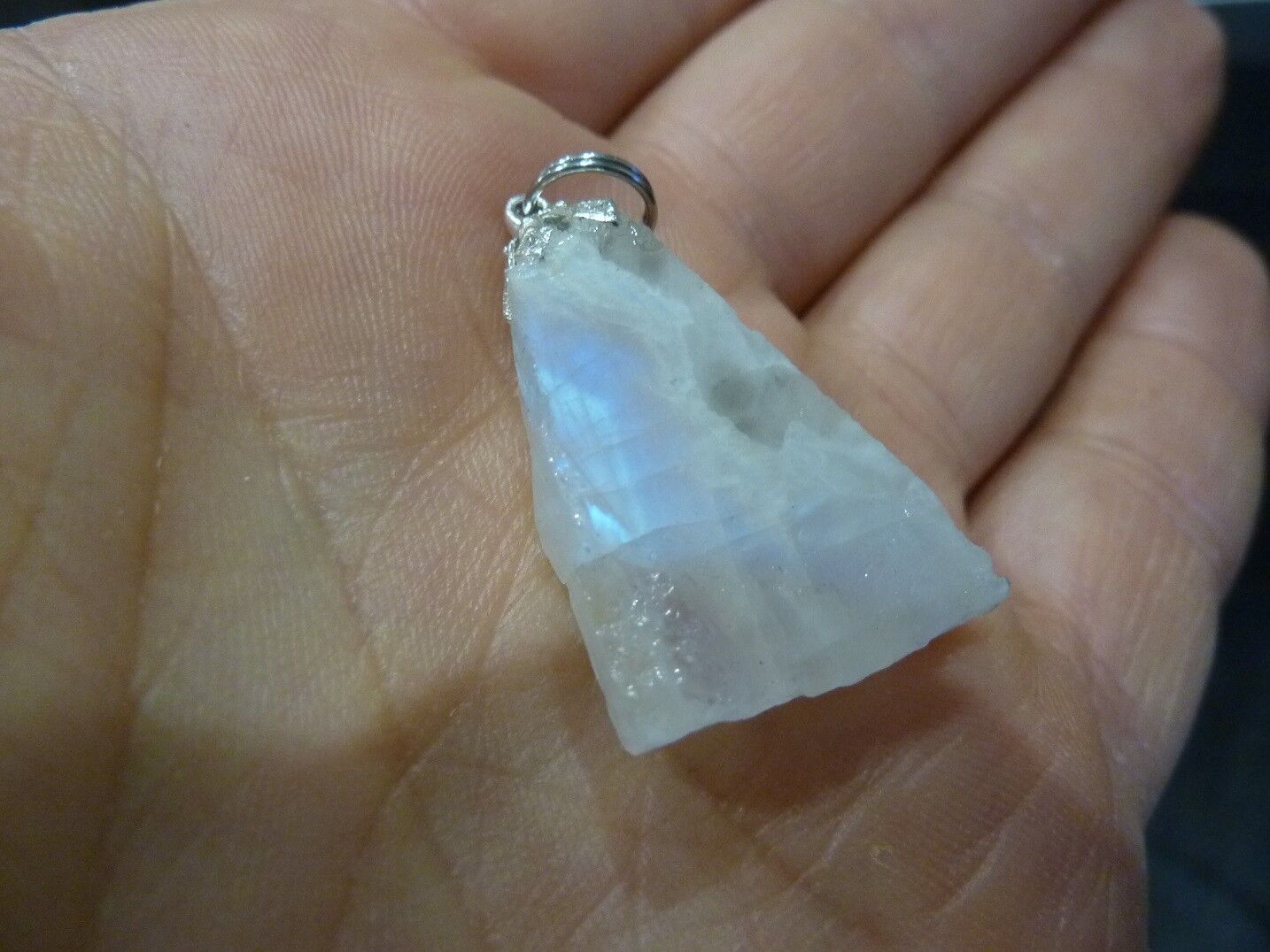 Pendentif pierre de lune brut gemme ref 5960