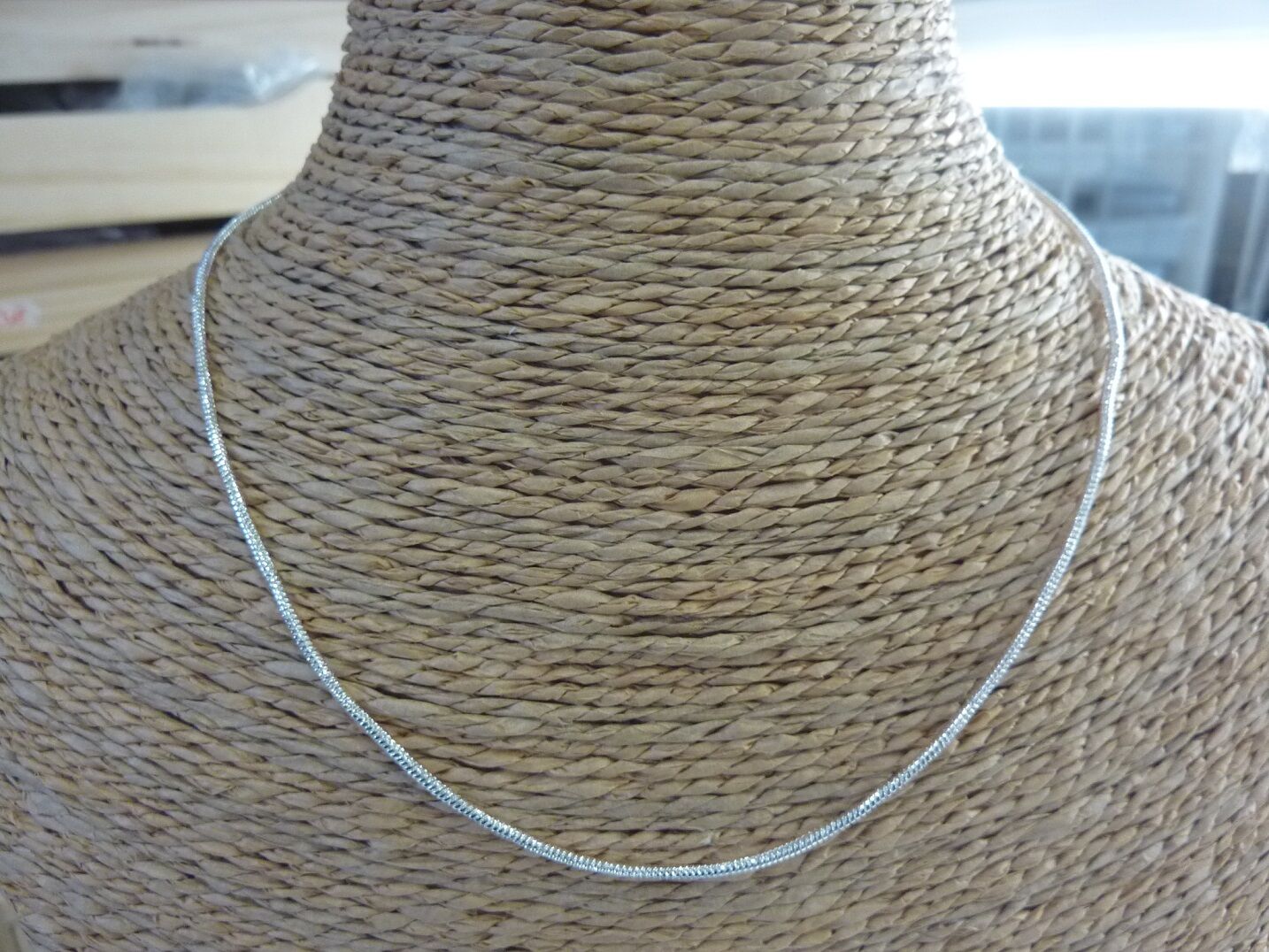 Chaine maille serpent argent 925 Longueur 41,5 cm