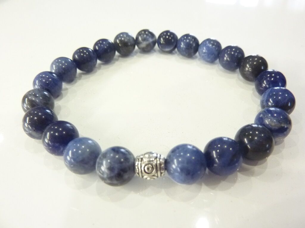Bracelet Sodalite perles rondes 8 mm