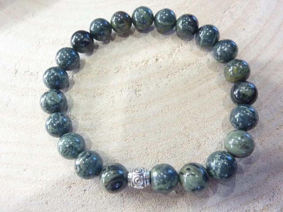 Bracelet Jaspe Kambamba-Perles rondes 8 mm