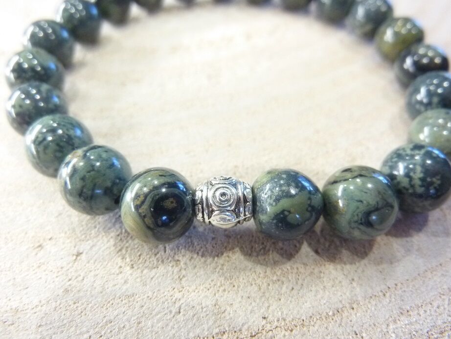 Bracelet Jaspe Kambamba-Perles rondes 8 mm
