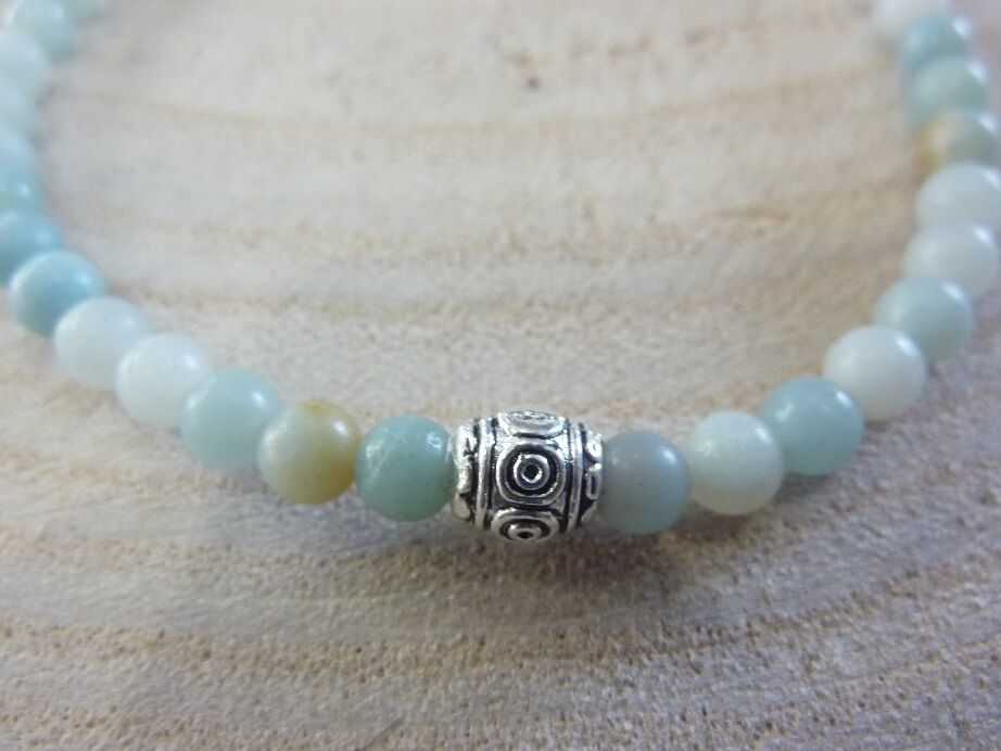 Bracelet Amazonite - Perles rondes 4 mm
