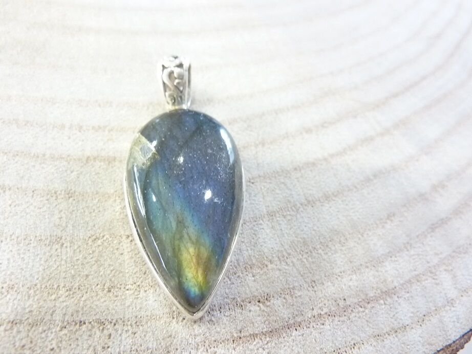 Pendentif Labradorite monture argent 925 ref 1925