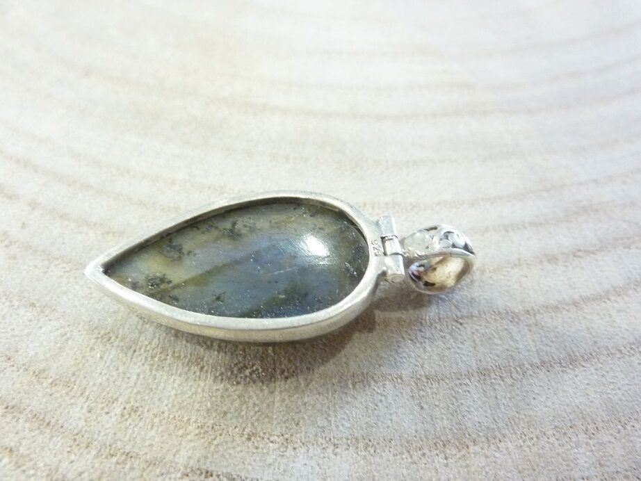 Pendentif Labradorite monture argent 925 ref 1925
