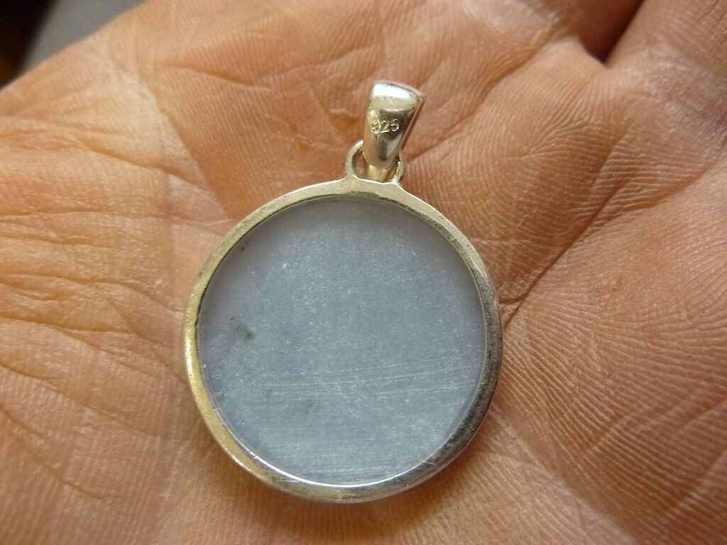 Pendentif Angelite Monture argent 925 Ref 0430