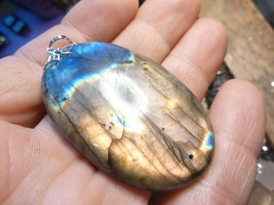 Pendentif Labradorite violet Rare ! ref 0512