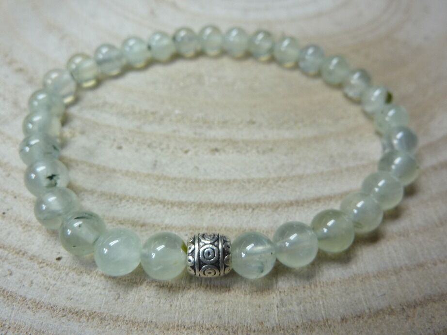 Bracelet Préhnite - perles 6 mm