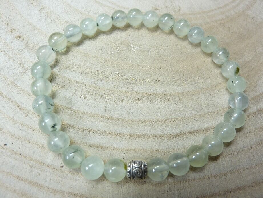 Bracelet Préhnite - perles 6 mm