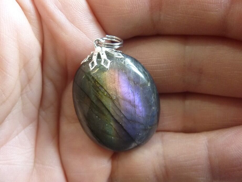 Pendentif Labradorite violet Rare ! ref 0830
