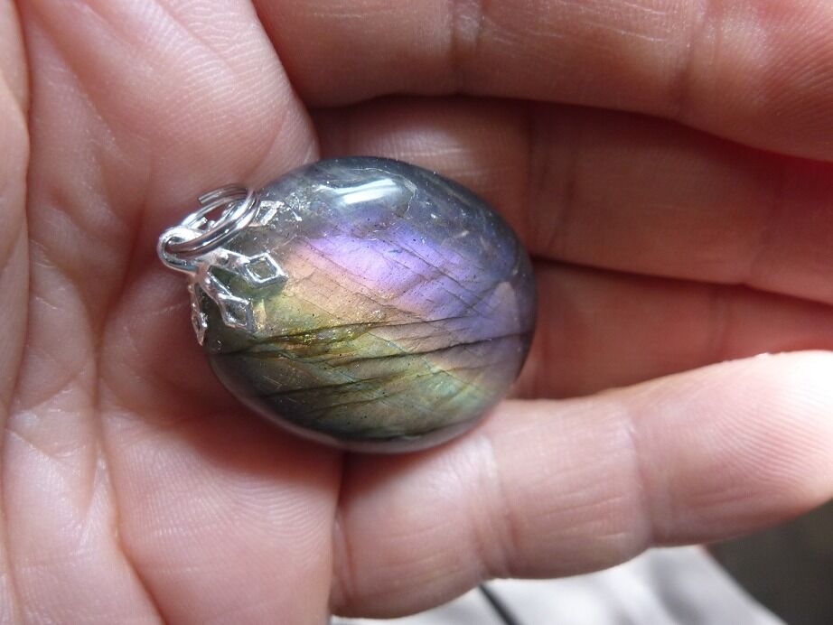 Pendentif Labradorite violet Rare ! ref 0830