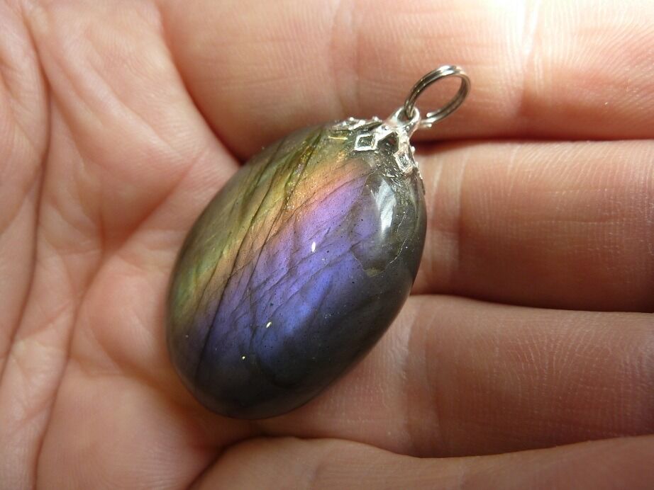 Pendentif Labradorite violet Rare ! ref 0830