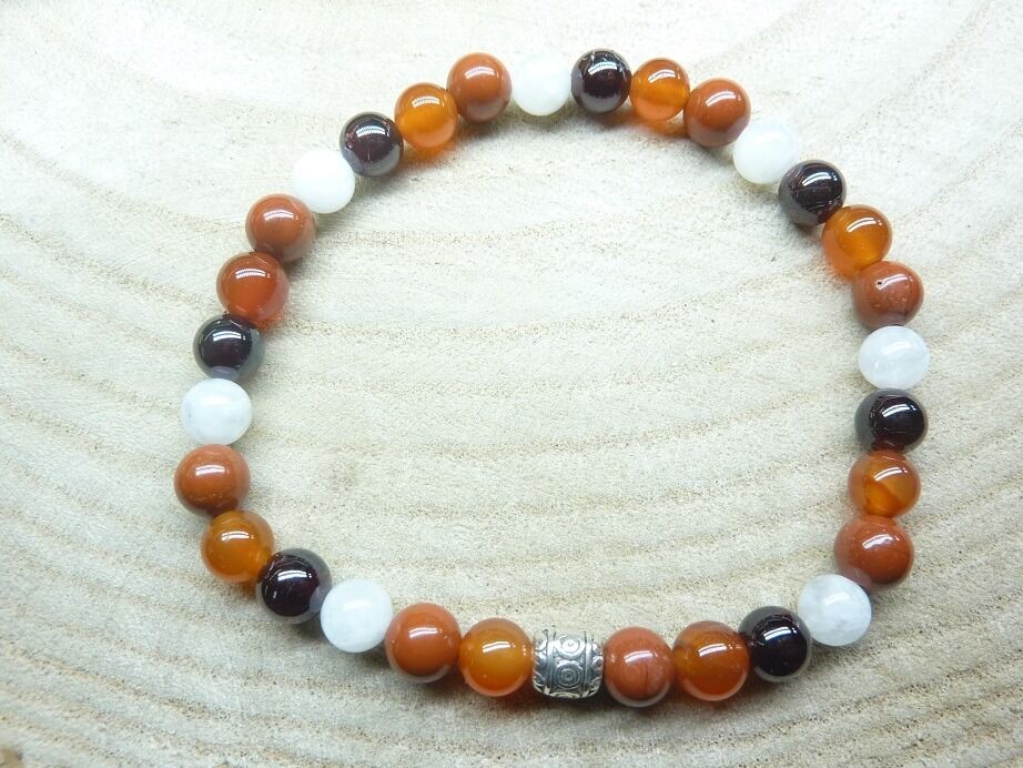 Bracelet fertilité-grossesse-Fécondation Pierre de lune-Cornaline