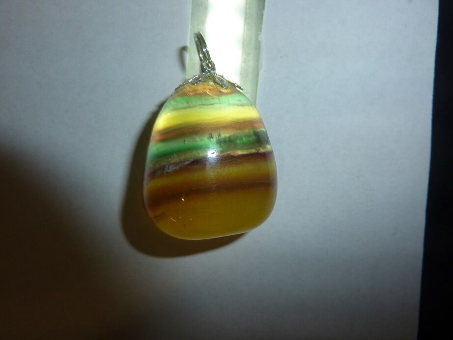 Pendentif Fluorite jaune ref 1208