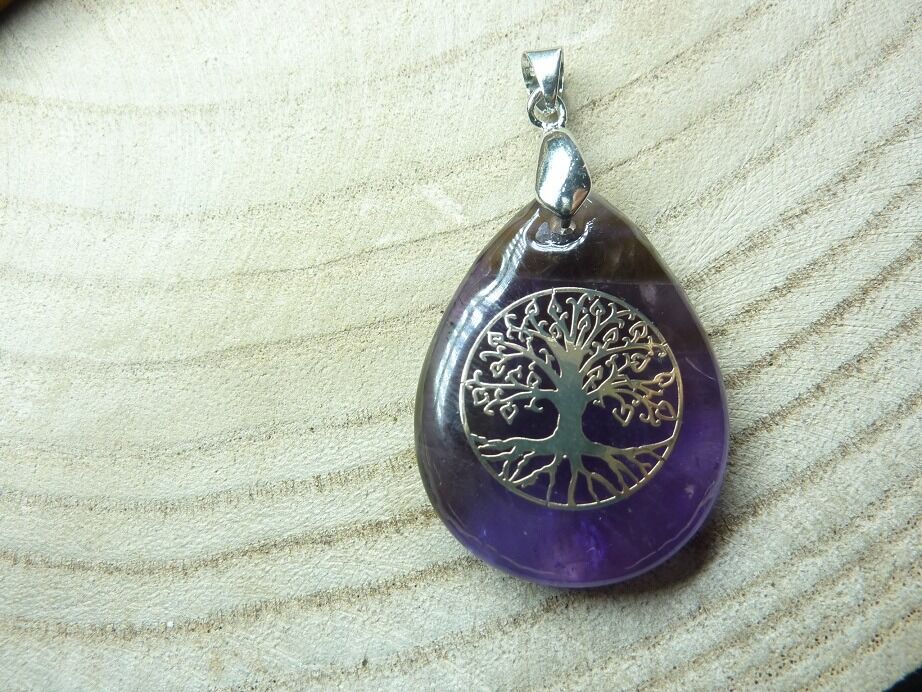 Pendentif Améthyste arbre de vie
