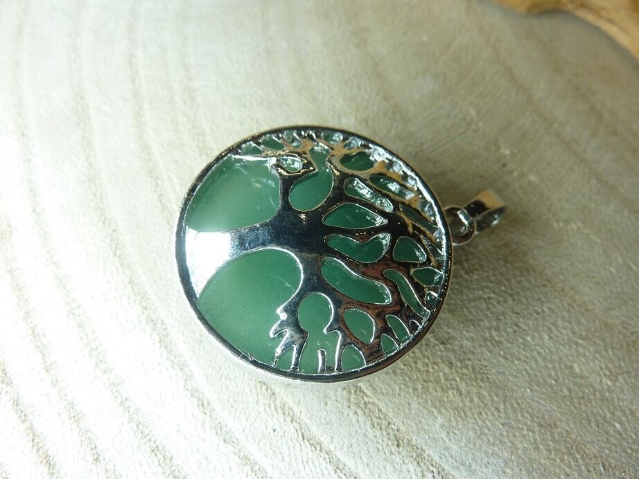 Pendentif Aventurine verte arbre de vie