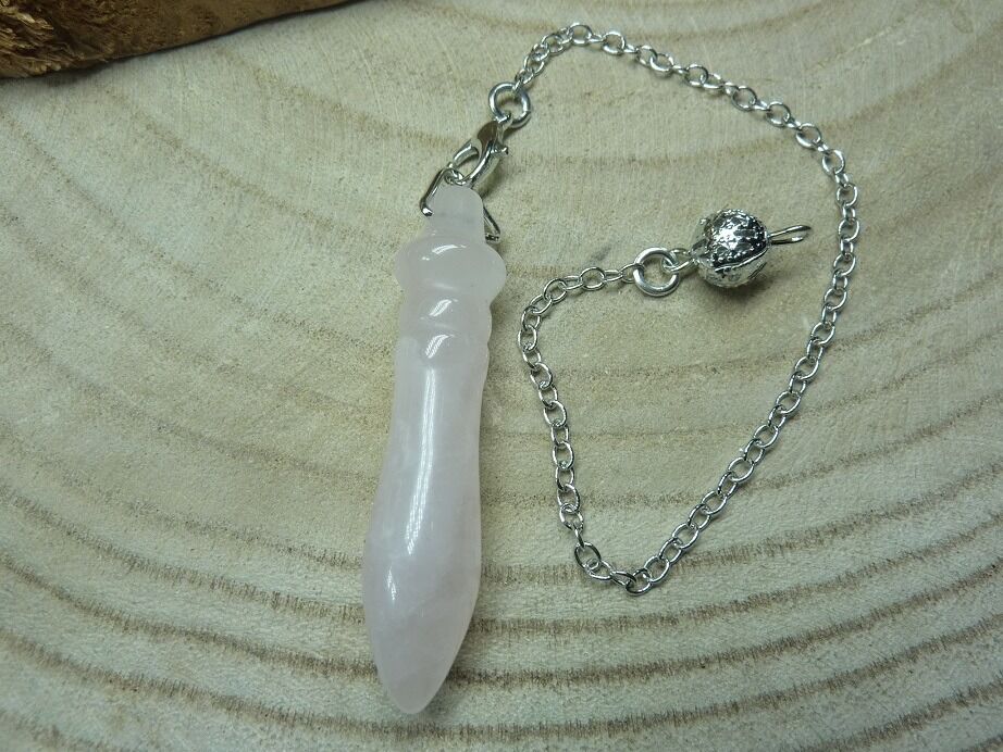 Pendule Radiesthésie Thot en Quartz rose