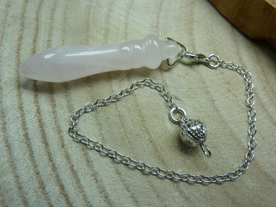 Pendule Radiesthésie Thot en Quartz rose