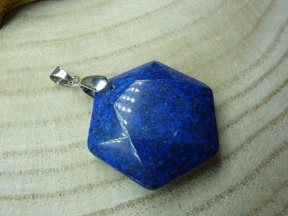Pendentif Lapis lazuli sceau de Salomon