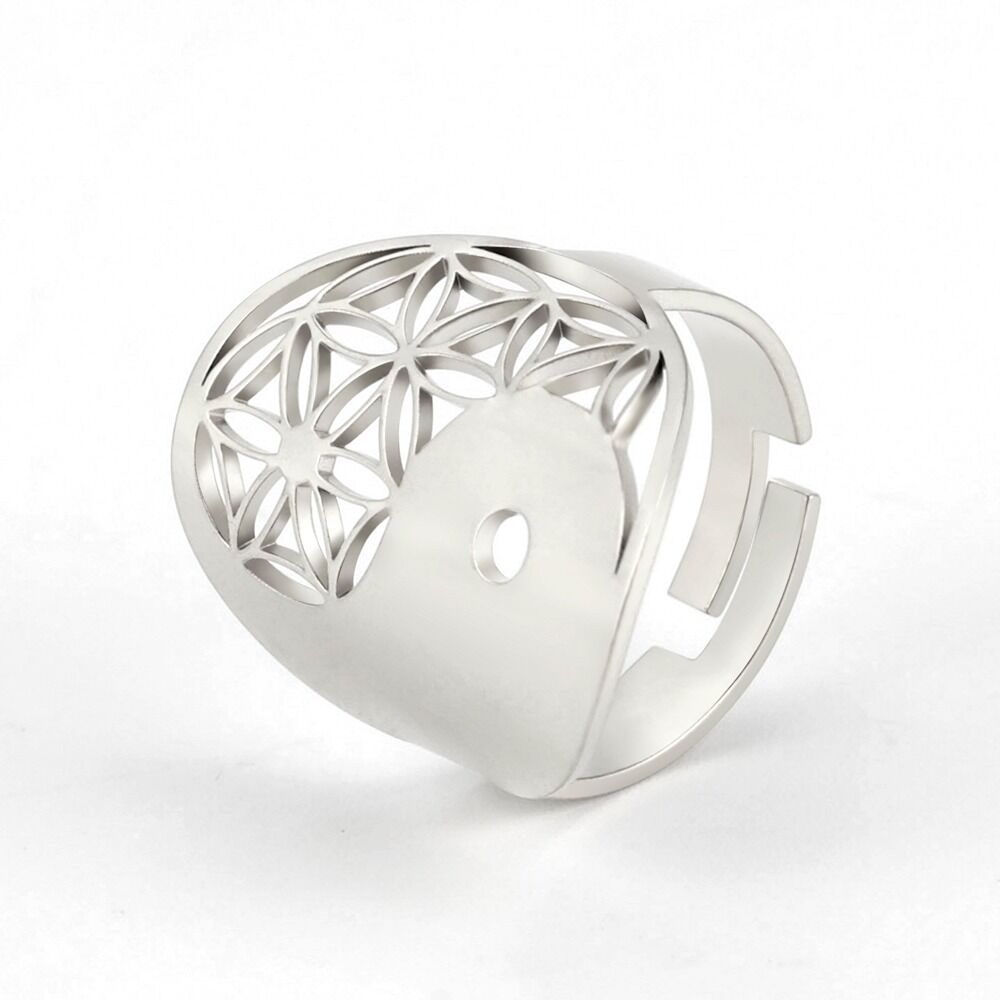 Bague Yin Yang réglable ref argent