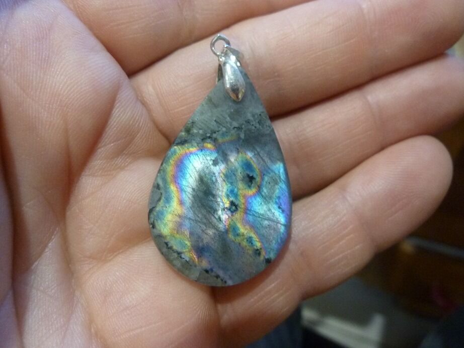 Pendentif Labradorite violet Rare ! ref 3308