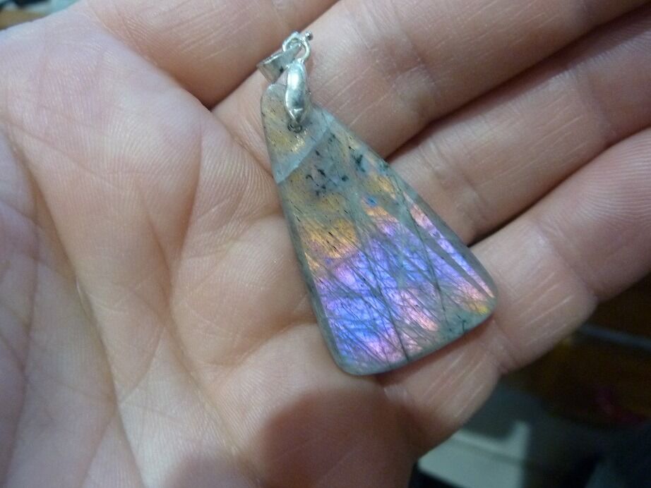 Pendentif Labradorite violet Rare ! ref 0412