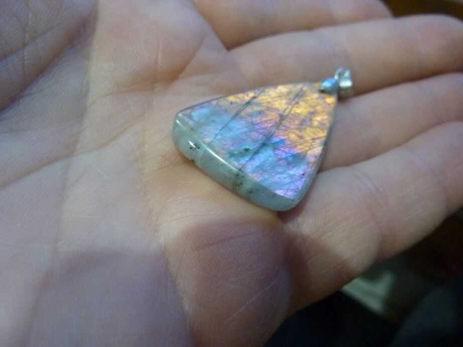 Pendentif Labradorite violet Rare ! ref 0412