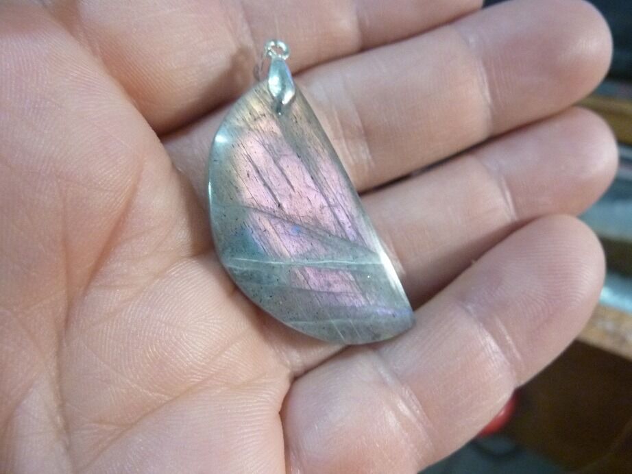 Pendentif Labradorite violet Rare ! ref 3345