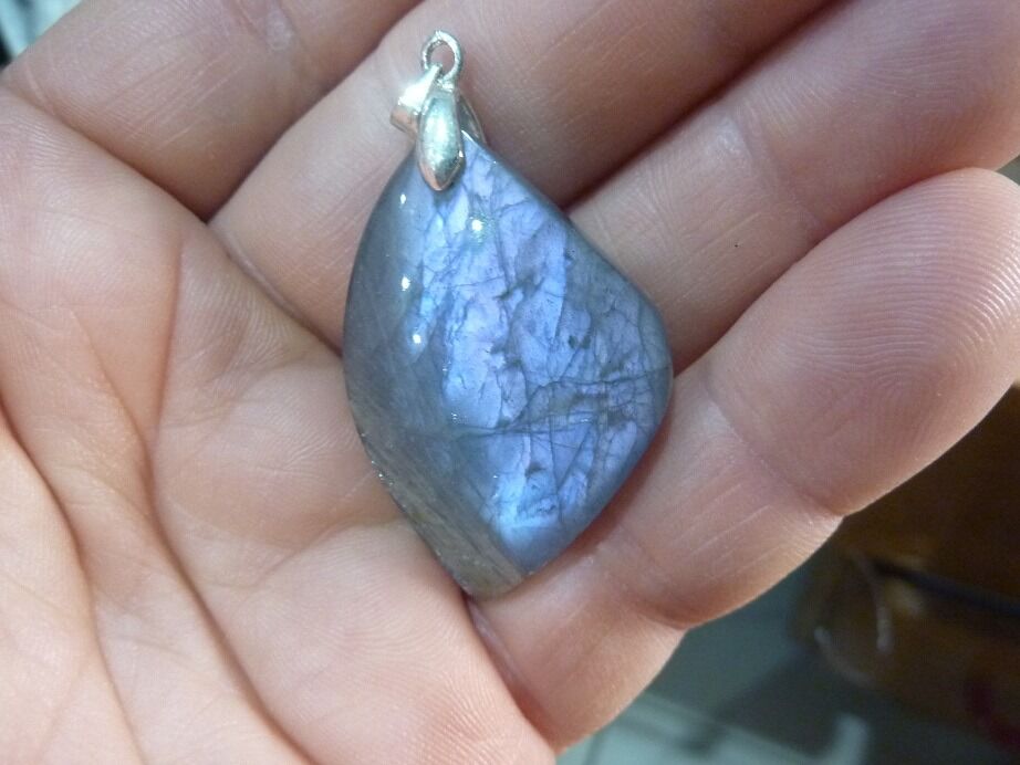 Pendentif Labradorite violet Rare ! ref 2782