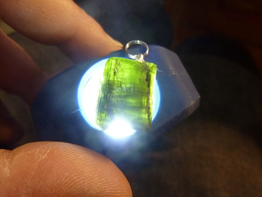 Pendentif tourmaline verte Ultra Rare ref 1003