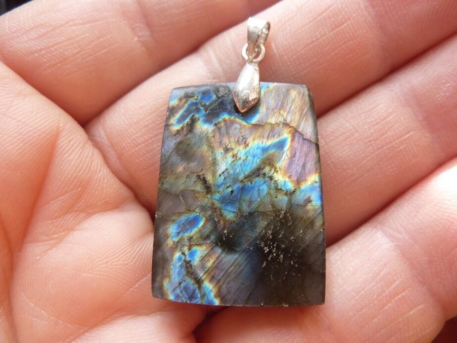 Pendentif Labradorite violet Rare ! ref 2627