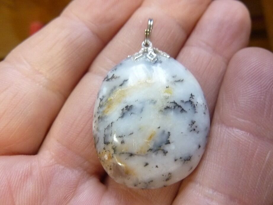 Pendentif Merlinite opale dentritique ref 2203